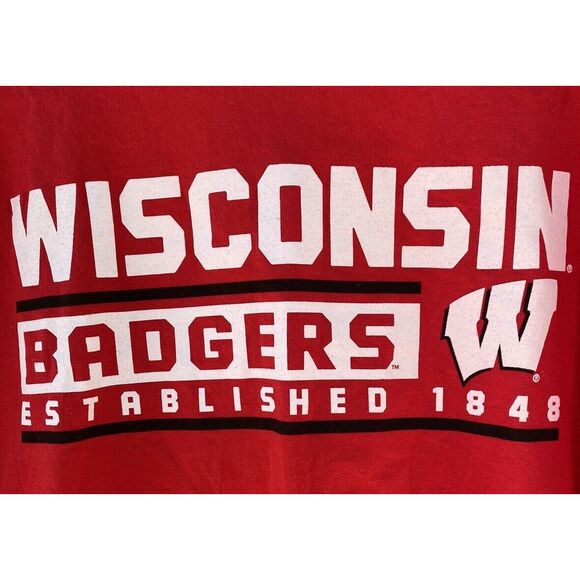 Russell‎ Wisconsin Badgers Double Sided Long Sleeve T Shirt Size L - Picture 2 of 6